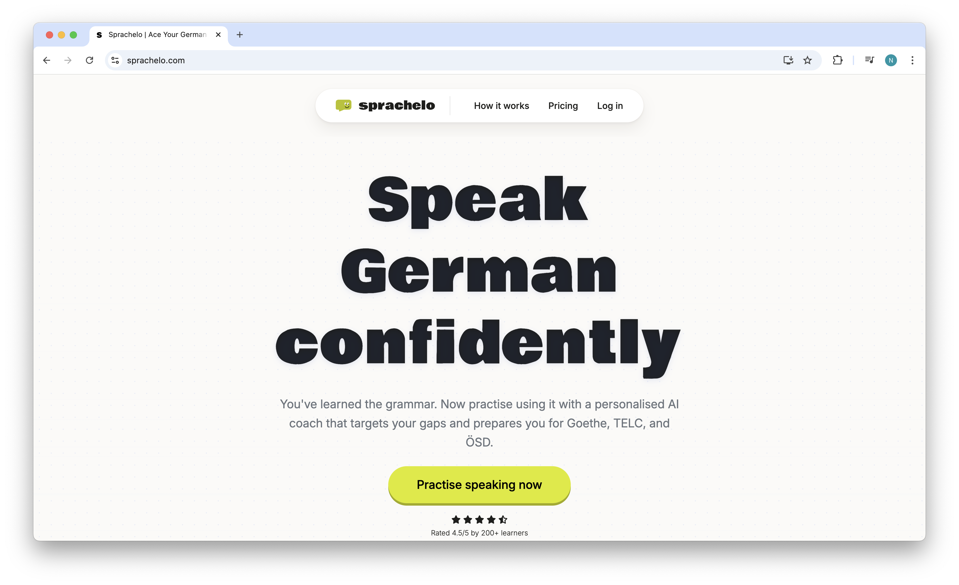 Sprachelo — AI-powered German language learning